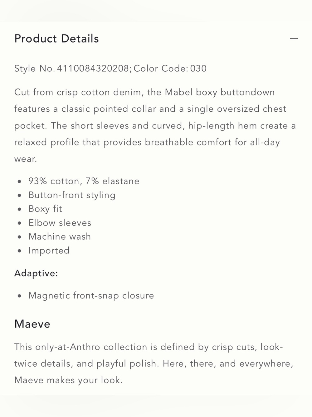 Maeve Mabel Boxy Oxford shirt - Picture 7 of 8